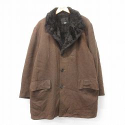 70s ロングコート 内側ファー ブラウン XL | 古着