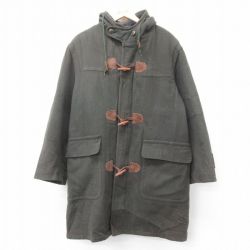 L★古着 エルエルビーン 長袖 ダッフル コート パーカー メンズ 90年代 90s ロング丈 濃緑【spe】 26jan21