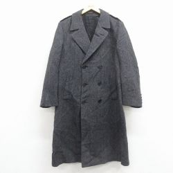 古着通販 XL☆古着 長袖 ウール コート メンズ 90年代 90s ロング丈