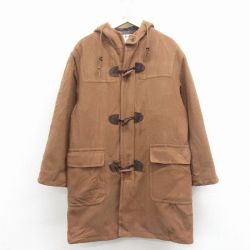 L★古着 エルエルビーン 長袖 ウール ダッフル コート パーカー メンズ 90年代 90s ロング丈 USA製 茶【spe】 26feb07