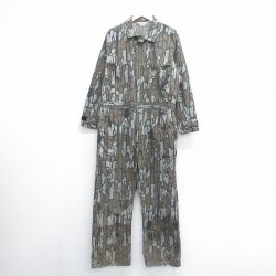 W42★古着 ウォールズ 長袖 ハンティング ツナギ メンズ 90年代 90s TREBARK 大きいサイズ USA製 茶 ブラウン 迷彩 24sep19 中古 オールインワン ボトムス