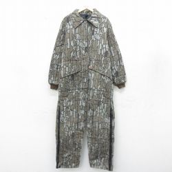 【20%OFF】W49★古着 長袖 ハンティング ツナギ メンズ 80年代 80s TREBARK 大きいサイズ USA製 濃ベージュ カーキ 迷彩 24oct16 中古 オールインワン ボトムス