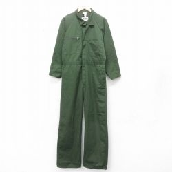 W39★古着 長袖 ツナギ メンズ 80年代 80s 大きいサイズ ラグラン USA製 緑 グリーン 25feb08 中古 オールインワン ボトムス