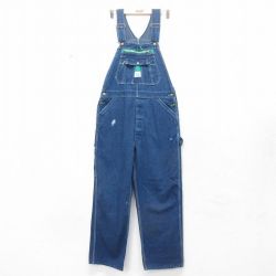 W36★古着 リバティ オーバーオール メンズ 90年代 90s コットン USA製 紺 ネイビー デニム 【spe】 25feb08 中古 ボトムス