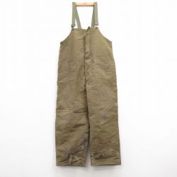 W47★古着 ビンテージ デッキ オーバーオール メンズ 70年代 70s 大きいサイズ 緑 グリーン 【spe】 25mar08 中古 ボトムス