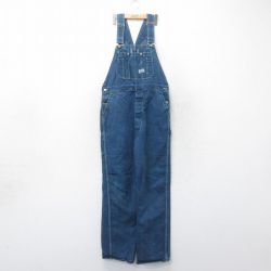 W36★古着 ビッグスミス オーバーオール メンズ 紺 ネイビー デニム 25mar19 中古 ボトムス