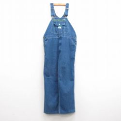 W40★古着 リバティ オーバーオール メンズ 大きいサイズ 紺 ネイビー デニム 25mar21 中古 ボトムス