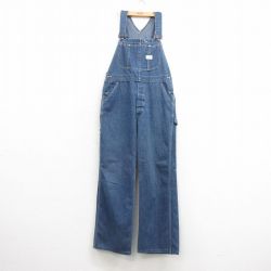 W35★古着 ビッグマック BIG MAC JCペニー オーバーオール メンズ 80年代 80s 紺 ネイビー デニム 【spe】 25mar22 中古 ボトムス
