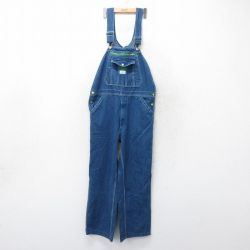 W39★古着 リバティ オーバーオール メンズ 紺 ネイビー デニム 25apr02 中古 ボトムス