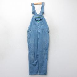 W38★古着 リバティ オーバーオール メンズ コットン 紺 ネイビー デニム 25apr02 中古 ボトムス