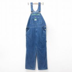 W36★古着 リバティ オーバーオール メンズ コットン 紺 ネイビー デニム 25jun09 中古 ボトムス