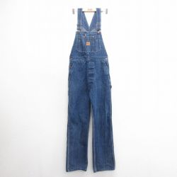 W31★古着 ビッグベン BIG BEN オーバーオール メンズ 80年代 80s 紺 ネイビー デニム 25jun24 中古 ボトムス