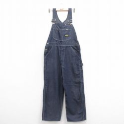W36★古着 オーバーオール メンズ 80年代 80s タロン 紺 ネイビー デニム 25nov01 中古 ボトムス