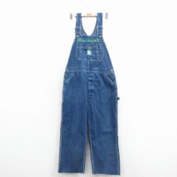 W39★古着 リバティ オーバーオール メンズ 90年代 90s コットン USA製 紺 デニム【spe】 25nov17