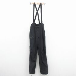 W31★古着 パタゴニア patagonia オーバーオール メンズ 黒 内側フリース 26jan24