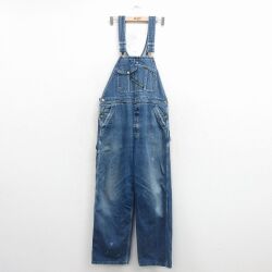 キー 90s オーバーオール ネイビー W39 | 古着