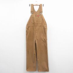 ディッキーズ オーバーオール ダック地 ブラウン W40 | 古着
