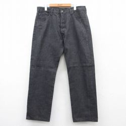 W38★古着 ジーンズ Levis リーバイス 501 メンズ コットン 濃グレー デニム 25jun18 中古 ボトムス ジーパン Gパン ロング パンツ
