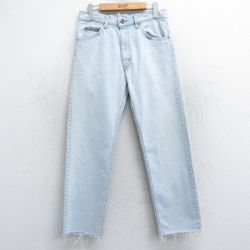 W29★古着 ジーンズ Levis リーバイス 505 メンズ 90年代 90s USA製 薄紺 ネイビー デニム 25feb21 中古 ボトムス ジーパン Gパン ロング パンツ
