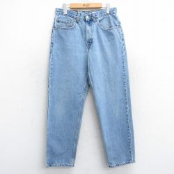 W30★古着 ジーンズ Levis リーバイス 550 メンズ 00年代 00s コットン 紺 ネイビー デニム 25feb21 中古 ボトムス ジーパン Gパン ロング パンツ