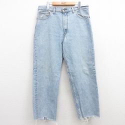 【20%OFF】W36★古着 ジーンズ Levis リーバイス 550 メンズ 90年代 90s コットン USA製 紺 ネイビー デニム 25feb26 中古 ボトムス ジーパン Gパン ロング パンツ