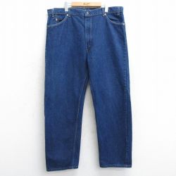 W39★古着 ジーンズ Levis リーバイス 505 メンズ 90年代 90s 大きいサイズ コットン USA製 濃紺 ネイビー デニム 25mar05 中古 ボトムス ジーパン Gパン ロング パンツ