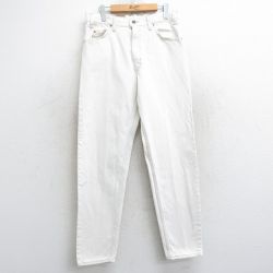 W31★古着 ジーンズ Levis リーバイス 550 メンズ 90年代 90s コットン USA製 白 ホワイト デニム 25mar05 中古 ボトムス ジーパン Gパン ロング パンツ