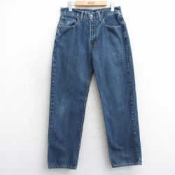 【20%OFF】W31★古着 ジーンズ Levis リーバイス 550 メンズ コットン 濃紺 ネイビー デニム 【spe】 25mar15 中古 ボトムス ジーパン Gパン ロング パンツ