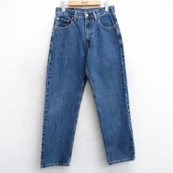 W30★古着 ジーンズ Levis リーバイス 550 メンズ コットン 紺 ネイビー デニム 25mar15 中古 ボトムス ジーパン Gパン ロング パンツ