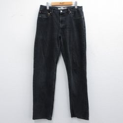 W33★古着 ジーンズ Levis リーバイス 550 メンズ コットン 黒 ブラック デニム 【spe】 25mar17 中古 ボトムス ジーパン Gパン ロング パンツ