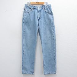 W31★古着 ジーンズ Levis リーバイス 550 メンズ コットン 薄紺 ネイビー デニム 25mar17 中古 ボトムス ジーパン Gパン ロング パンツ