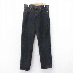 W34★古着 ジーンズ Levis リーバイス 550 メンズ 90年代 90s コットン USA製 黒 ブラック デニム 【spe】 25mar18 中古 ボトムス ジーパン Gパン ロング パンツ