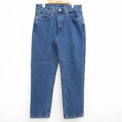 W31★古着 ジーンズ Levis リーバイス 550 メンズ テーパード コットン 紺 ネイビー デニム 25mar28 中古 ボトムス ジーパン Gパン ロング パンツ
