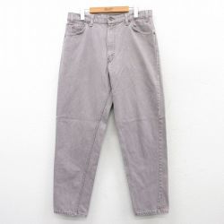 W36★古着 ジーンズ Levis リーバイス 550 メンズ 90年代 90s テーパード コットン USA製 グレー系 デニム 【spe】 25mar28 中古 ボトムス ジーパン Gパン ロング パンツ