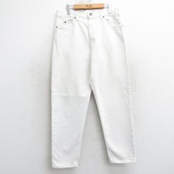 W35★古着 ジーンズ Levis リーバイス 550 メンズ 90年代 90s コットン USA製 白 ホワイト デニム 25apr17 中古 ボトムス ジーパン Gパン ロング パンツ