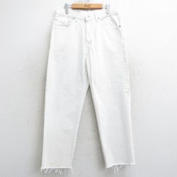 【20%OFF】W34★古着 ジーンズ Levis リーバイス 550 メンズ 90年代 90s コットン USA製 白 ホワイト デニム 【spe】 25apr17 中古 ボトムス ジーパン Gパン ロング パンツ