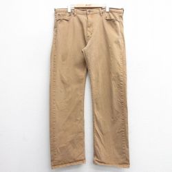 W40★古着 ジーンズ Levis リーバイス 505 メンズ 大きいサイズ 茶系 ブラウン デニム 25apr30 中古 ボトムス ジーパン Gパン ロング パンツ
