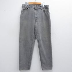 W34★古着 ジーンズ Levis リーバイス 550 メンズ 90年代 90s コットン グレー デニム 【spe】 25may14 中古 ボトムス ジーパン Gパン ロング パンツ