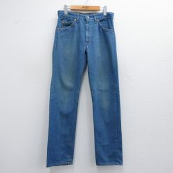 W30★古着 ジーンズ Levis リーバイス 505 メンズ 80年代 80s ヒゲ USA製 タロン 紺 ネイビー デニム 【spe】 25may16 中古 ボトムス ジーパン Gパン ロング パンツ