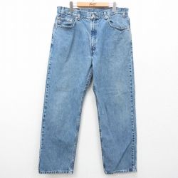 W37★古着 ジーンズ Levis リーバイス 505 メンズ 00年代 00s コットン 紺 ネイビー デニム 25may16 中古 ボトムス ジーパン Gパン ロング パンツ