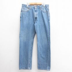 W35★古着 ジーンズ Levis リーバイス 505 メンズ コットン 紺 ネイビー デニム 25may27 中古 ボトムス ジーパン Gパン ロング パンツ