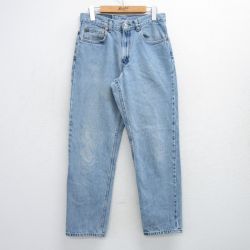 W29★古着 リーバイス Levis 550 メンズ コットン 紺 ネイビー デニム 25jun05 中古 ボトムス ジーパン Gパン ロング パンツ