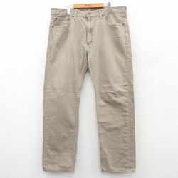 W40★古着 リーバイス Levis 505 メンズ 大きいサイズ コットン ベージュ カーキ デニム 25jun21 中古 ボトムス ジーパン Gパン ロング パンツ