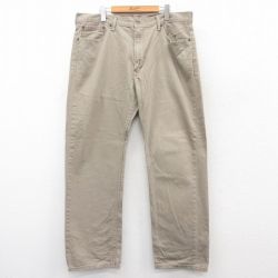 W40★古着 リーバイス Levis 505 メンズ 大きいサイズ コットン ベージュ カーキ デニム 25jun21 中古 ボトムス ジーパン Gパン ロング パンツ