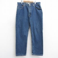 W38★古着 ジーンズ Levis リーバイス 505 メンズ コットン 濃紺 ネイビー デニム 25jul30 中古 ボトムス ジーパン Gパン ロング パンツ