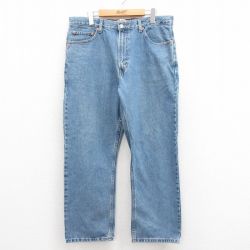 W36★古着 ジーンズ リーバイス Levis 505 メンズ コットン 紺 ネイビー デニム 25jul29 中古 ボトムス ジーパン Gパン ロング パンツ