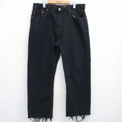 【20%OFF】W37★古着 ジーンズ Levis リーバイス メンズ 黒 ブラック 25aug01 中古 ボトムス ジーパン Gパン ロング パンツ