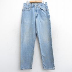 W30★古着 ジーンズ Levis リーバイス 550 メンズ 00年代 00s テーパード コットン 薄紺 ネイビー デニム 25aug13 中古 ボトムス ジーパン Gパン ロング パンツ