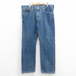W40★古着 ジーンズ Levis リーバイス 505 メンズ 大きいサイズ コットン 紺 ネイビー デニム 25sep05 中古 ボトムス ジーパン Gパン ロング パンツ