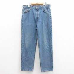 W36★古着 ジーンズ Levis リーバイス 550 メンズ 00年代 00s テーパード コットン 紺 ネイビー デニム 【spe】 25sep05 中古 ボトムス ジーパン Gパン ロング パンツ